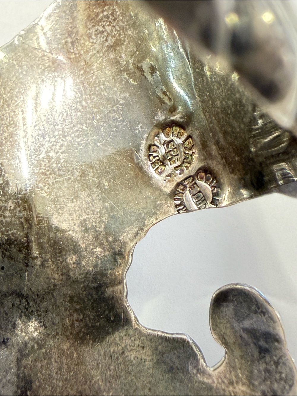Vintage Taxco 925 Silver Leaf Hinged Clamper Cuff Bracelet - Picture 6 of 11